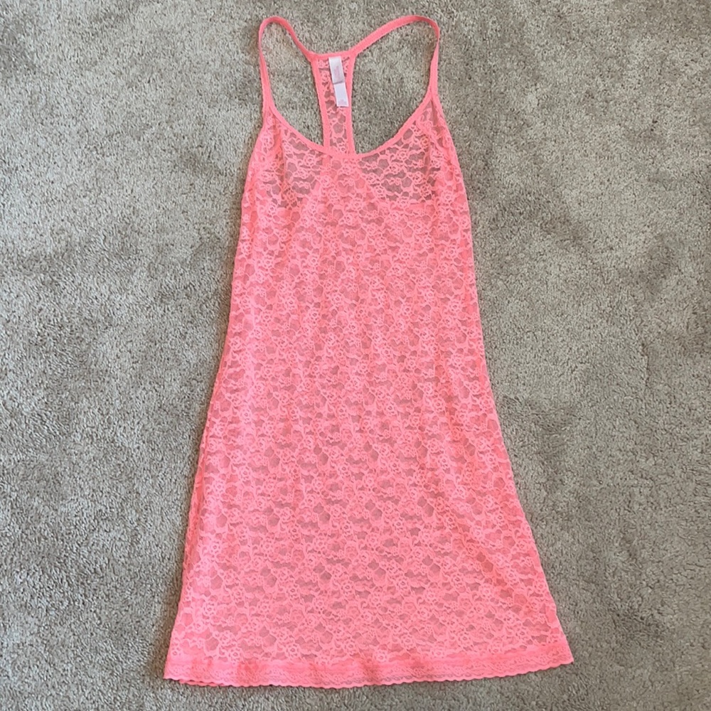 Orange racer back lingerie from VS